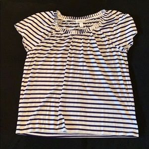 Navy and white striped t shirt